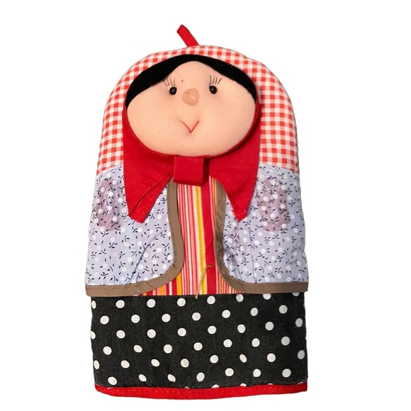 Vintage Novelty Matryoshka/Babushka Cotton Oven Mitts